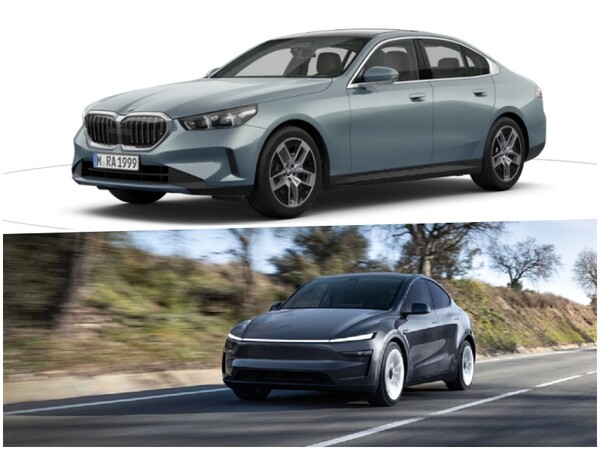 BMW 520(위쪽), 베스트셀링 테슬라 모델Y. (사진=각 사)